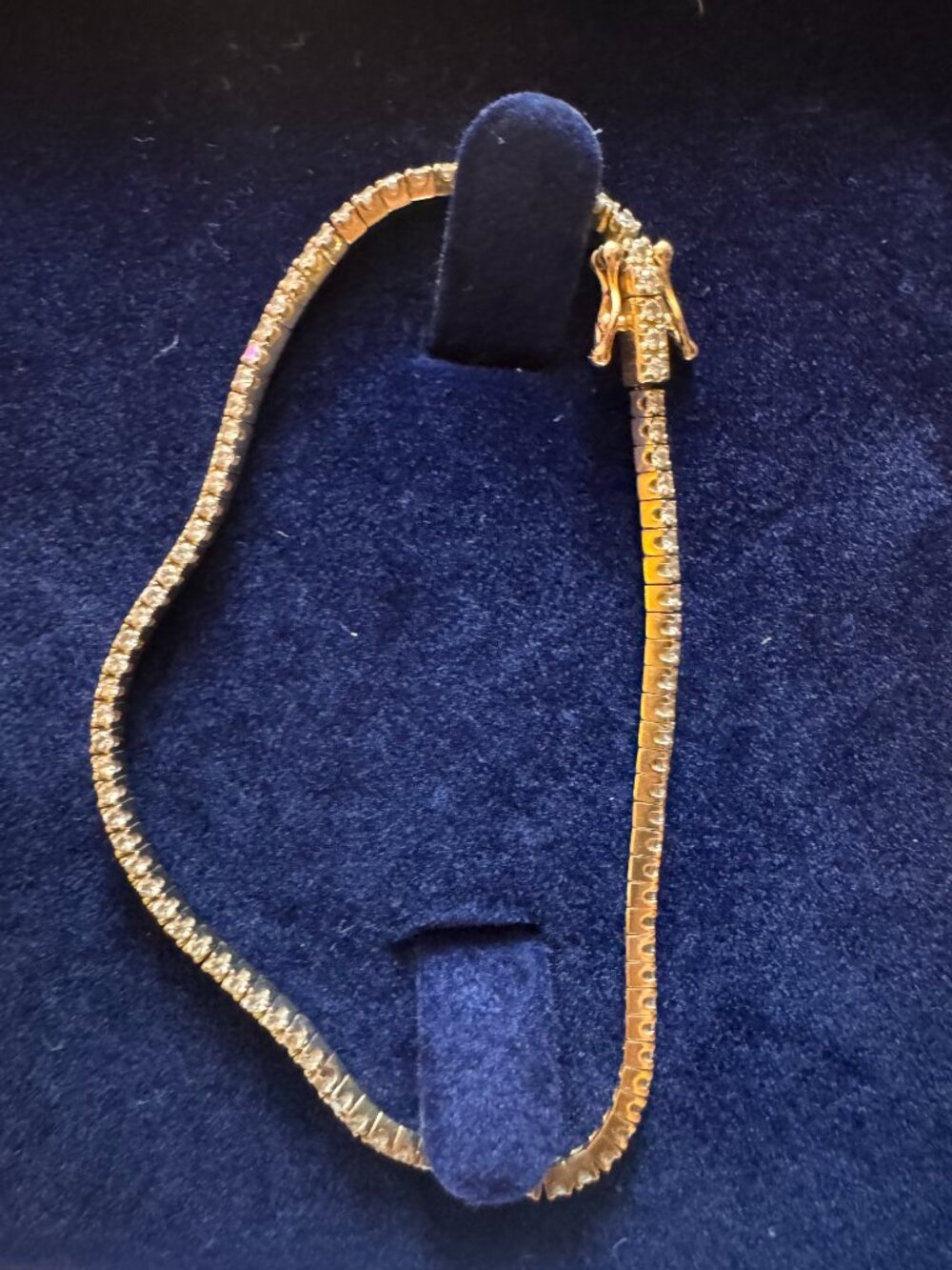 Diamond Tennis Bracelet | 14K Yellow Gold | Blue Nile - Picture 7 of 8